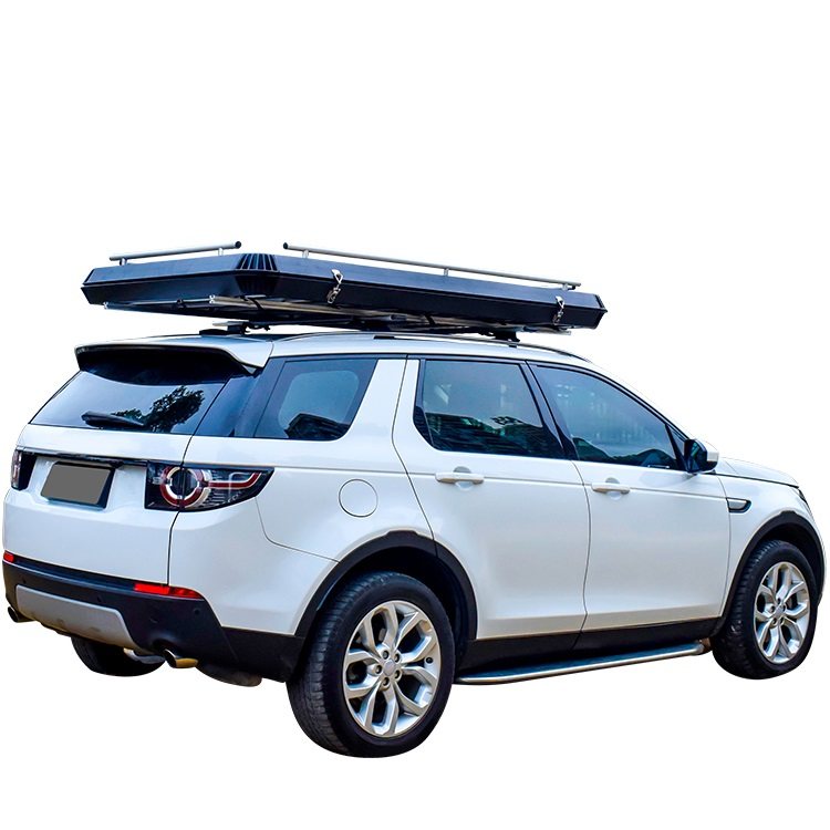 2 Person Foldable Roof Top Tent Camping Aluminum shell+Aluminum bottom